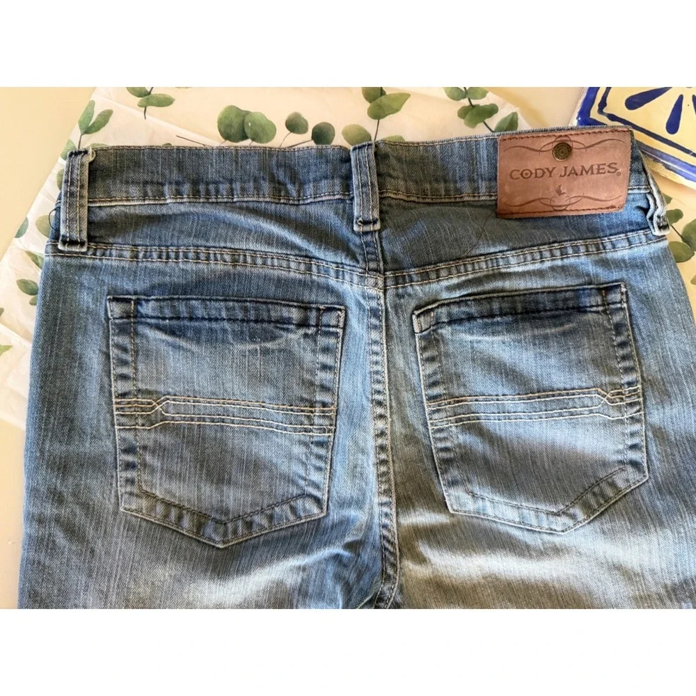 Cody‎ James Mens Medium Wash Straight Leg Western Denim Jeans Blue Size 30x32